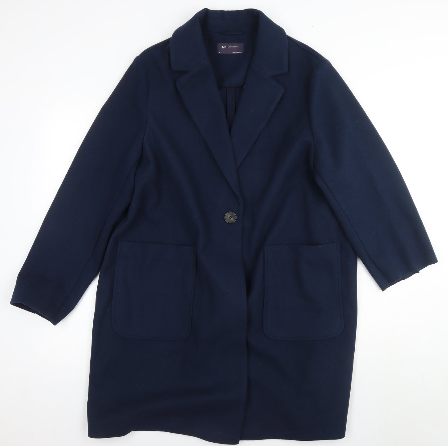 Marks & Spencer Women's Blue Overcoat Size 18