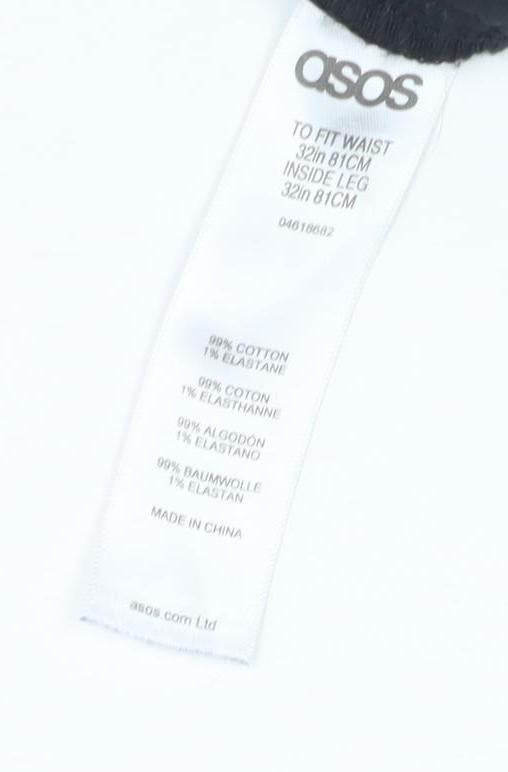 ASOS Men's Black Straight Jeans, Size 32, Regular Fit