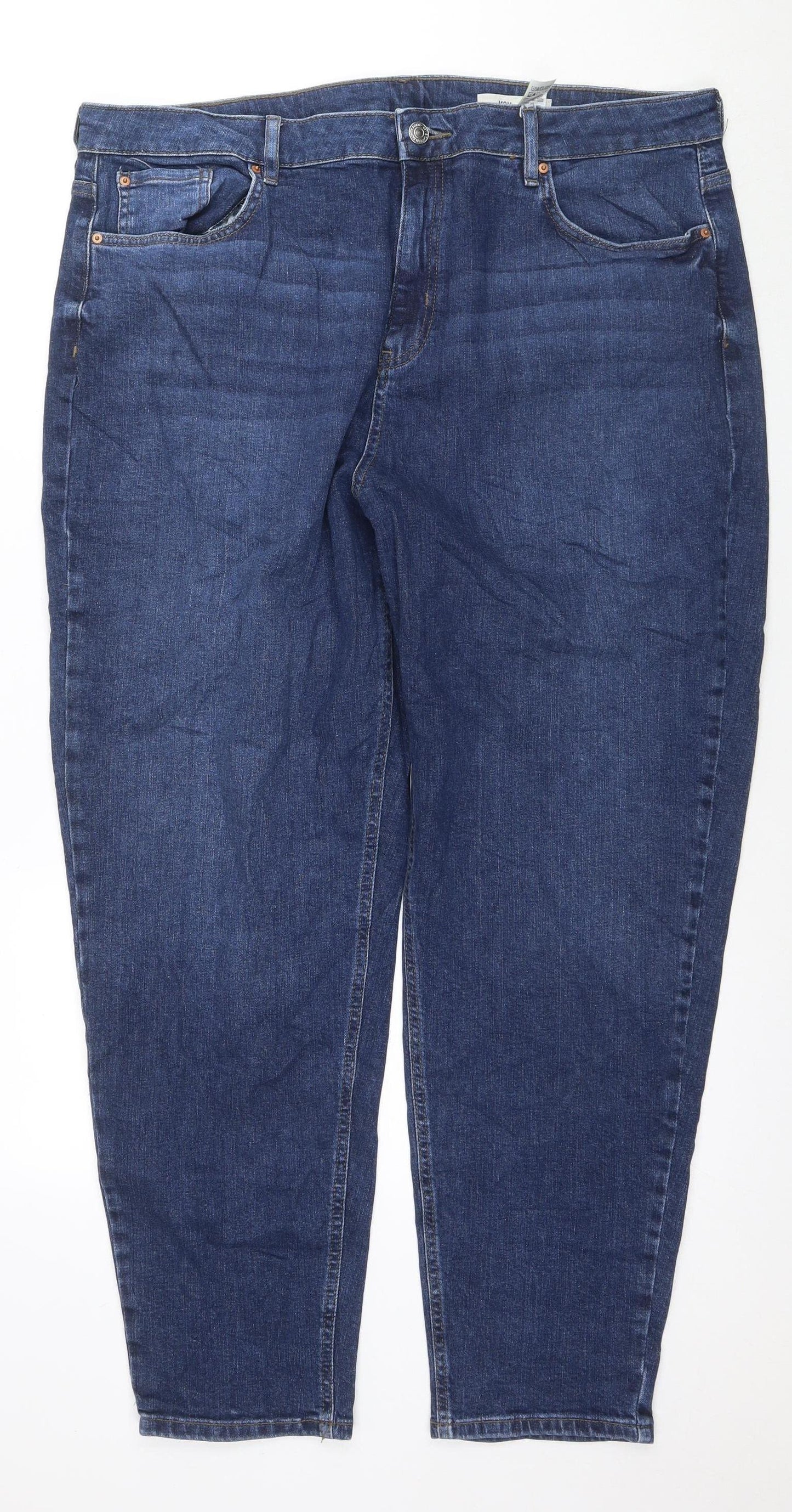 Marks and Spencer Women's Blue Mom Jeans Size 20 Tall