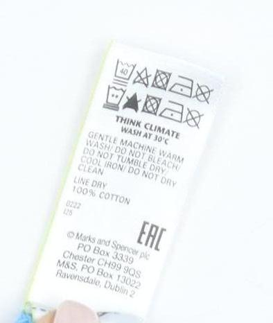 Marks & Spencer Women's Blue V-Neck Blouse Size 14