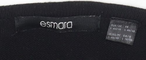 Esmara Women's Black Cardigan Size 18 V-Neck Knit