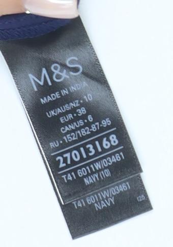 Marks and Spencer Women's Blue Off-the-Shoulder Blouse