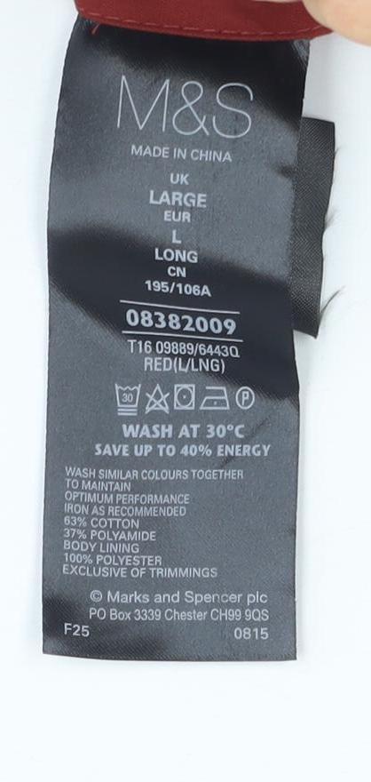 Marks and Spencer Men's Red Jacket, Large, Spread Collar