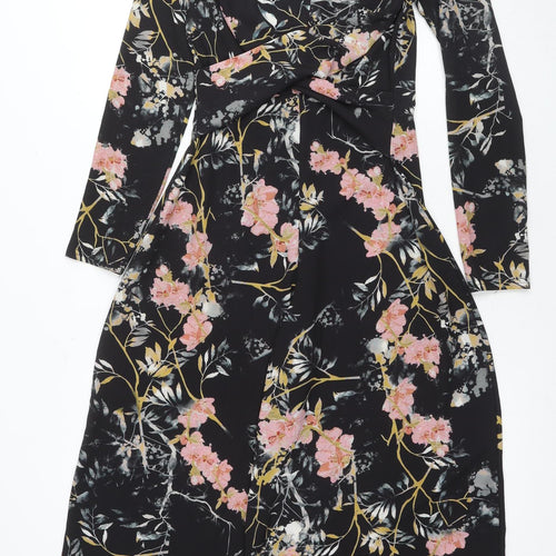 Boohoo Women's Black Floral Jumpsuit Size S