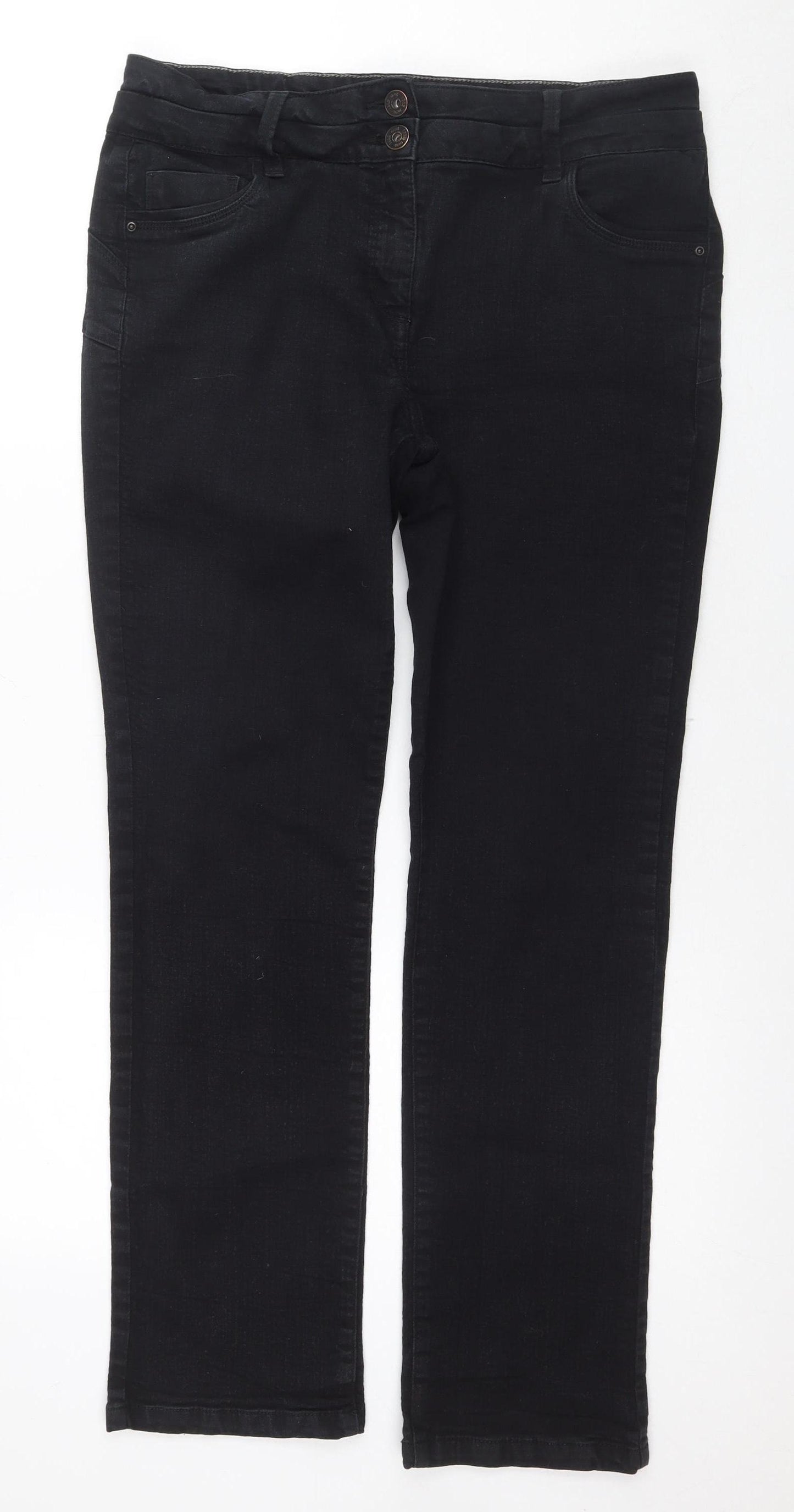 Next Women's Black Straight Jeans, Size 16