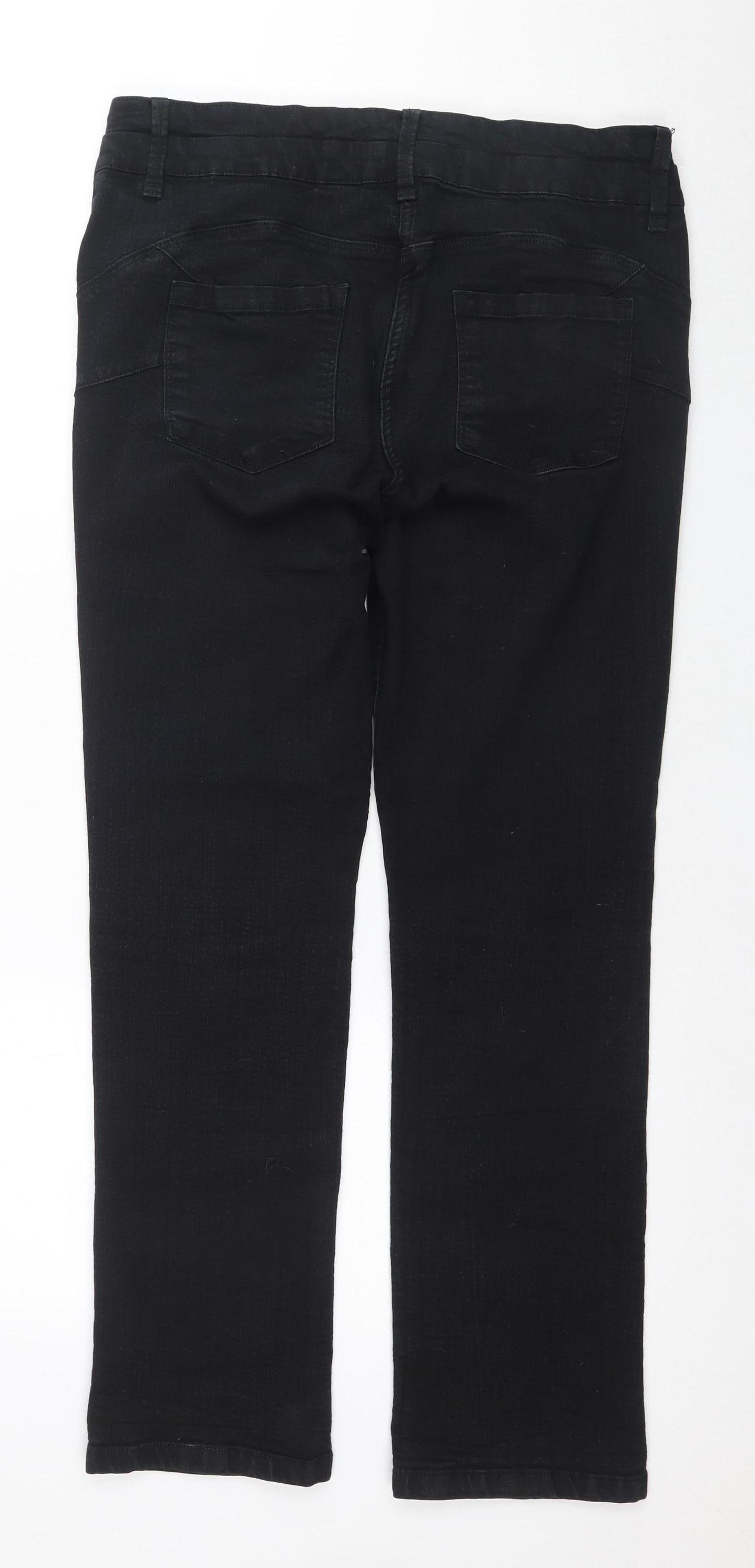 Next Women's Black Straight Jeans, Size 16