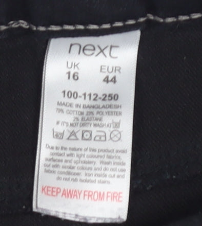 Next Women's Black Straight Jeans, Size 16