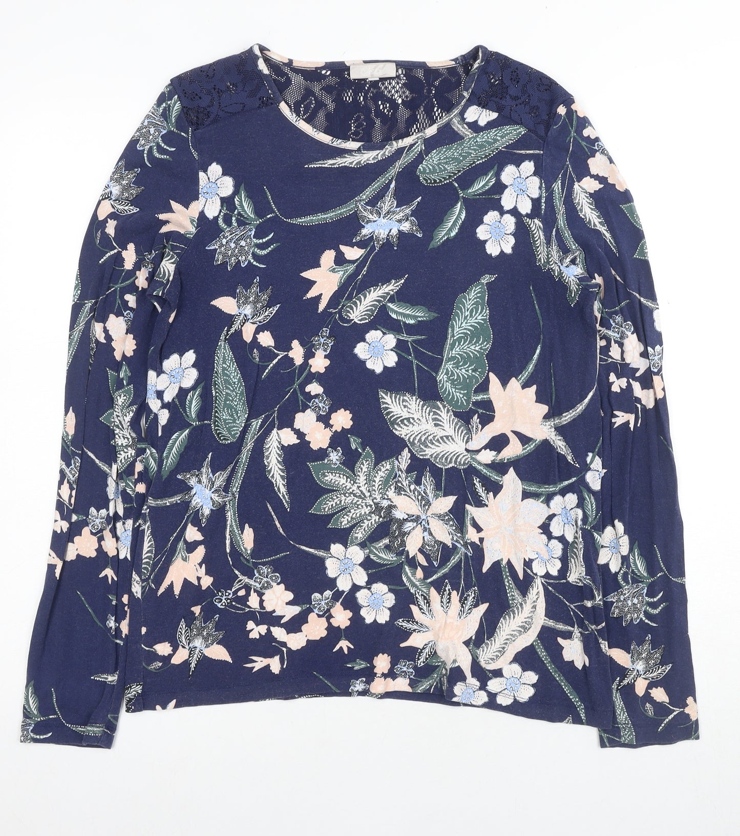 Olsen Women's Multicolour Floral Long Sleeve Top