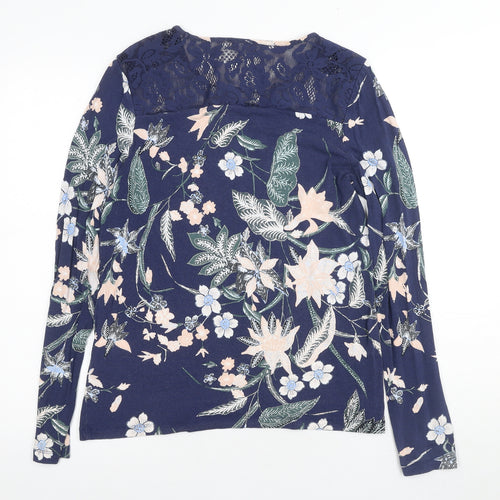 Olsen Women's Multicolour Floral Long Sleeve Top