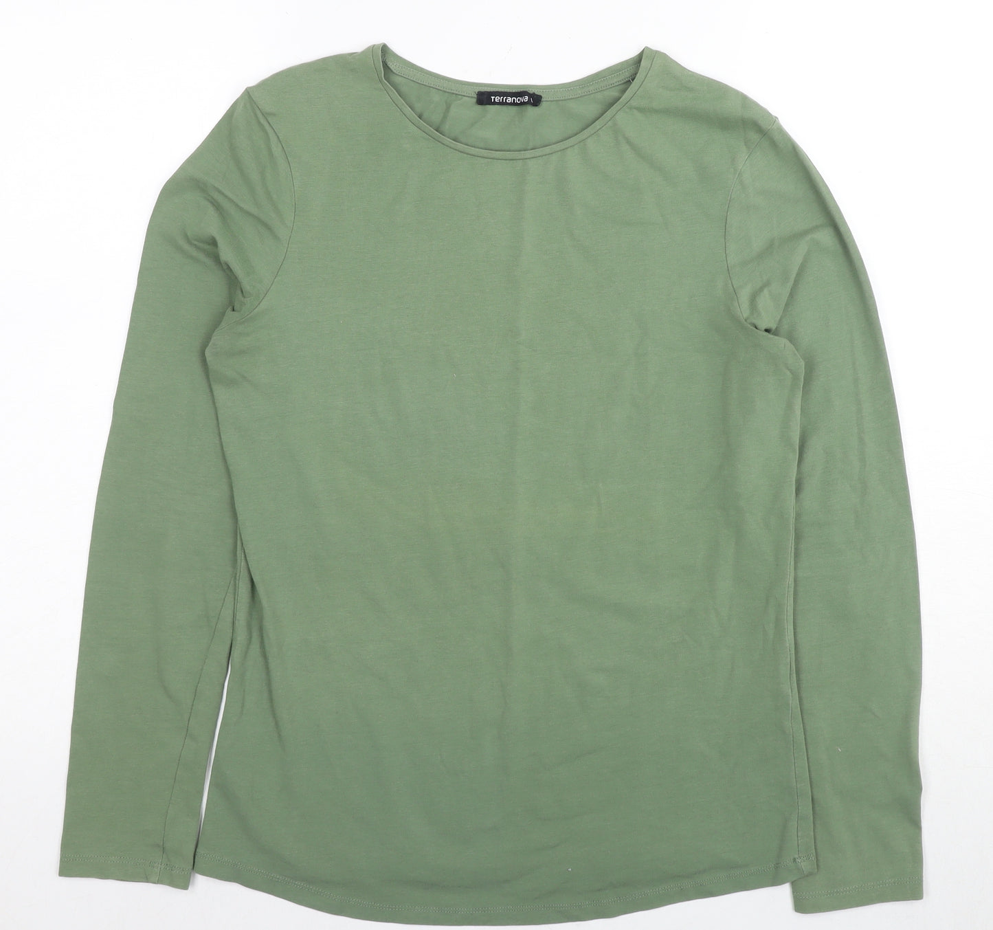 Terranova Women's Green Long Sleeve T-Shirt, L, Basic Style