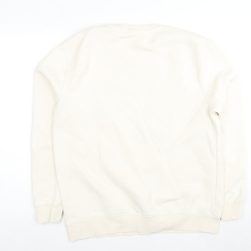 Zara Unisex Ivory Pullover Sweatshirt, Size 12