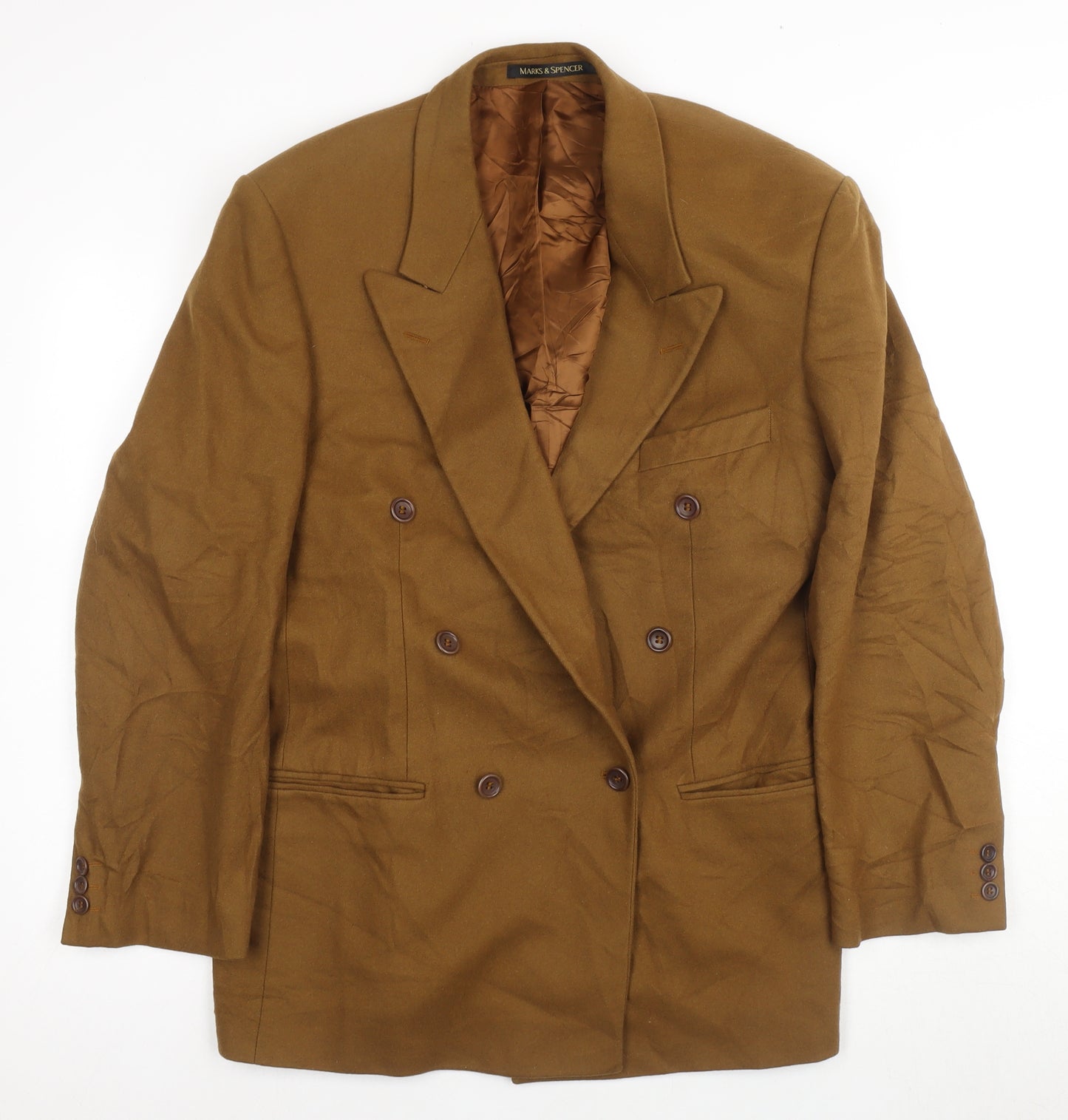 Marks and Spencer Men's Brown Wool Cashmere Blazer 40R