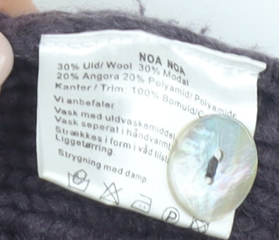 NOA NOA Women's Purple Cardigan, M, Wool Blend