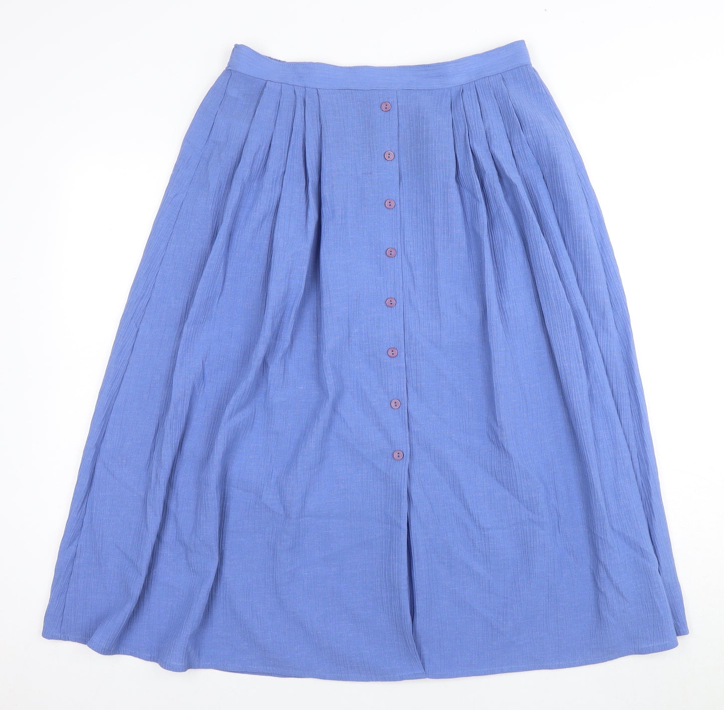 Marks and Spencer Women's Blue Pleated Long Skirt Size 14