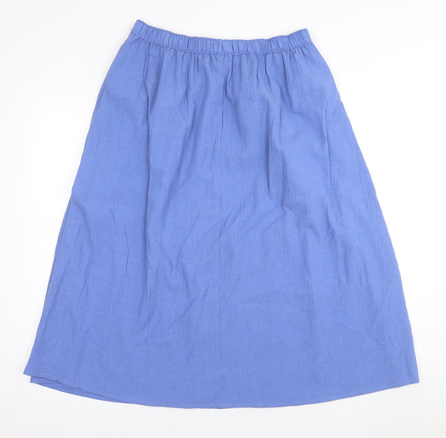 Marks and Spencer Women's Blue Pleated Long Skirt Size 14