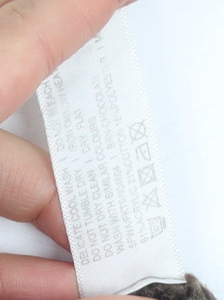 FatFace Women's Brown Full Zip Hooded Wool Jumper Size 6