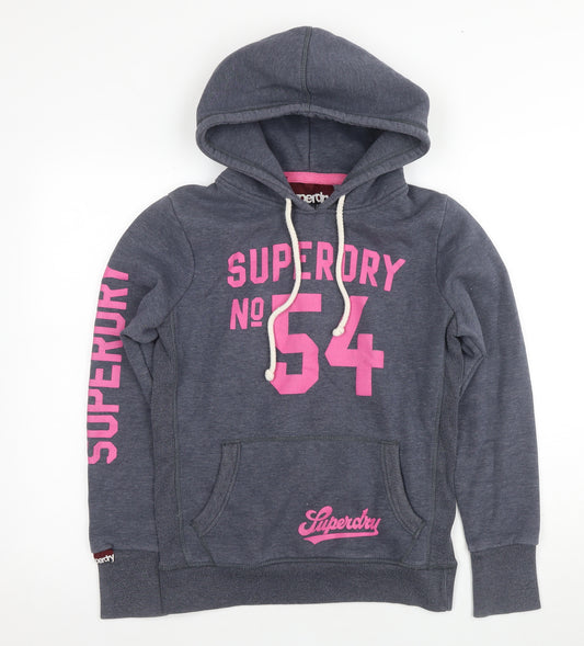 Superdry Women's Grey Hoodie M Graphic Print