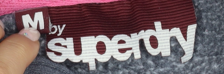 Superdry Women's Grey Hoodie M Graphic Print