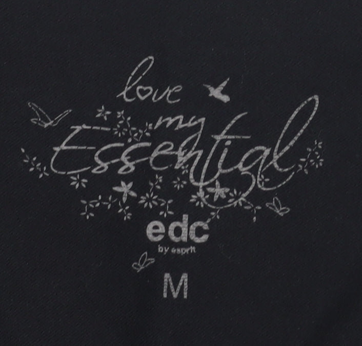 Esprit Women's Black Medium Pullover Knit Jumper