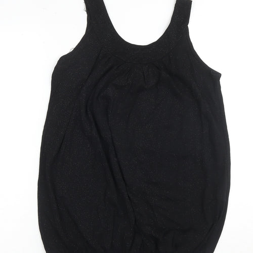 Amisu Women's Black Sleeveless Viscose Tank Top S