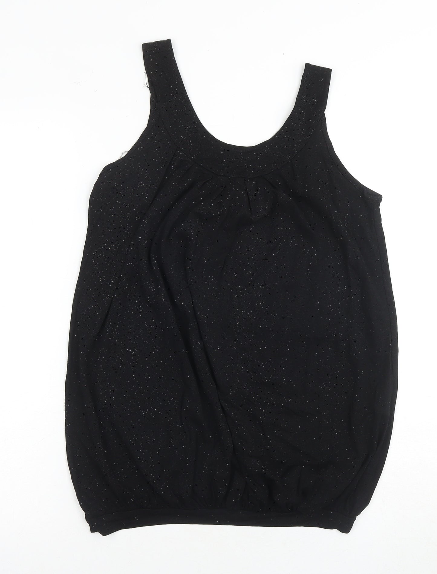 Amisu Women's Black Sleeveless Viscose Tank Top S