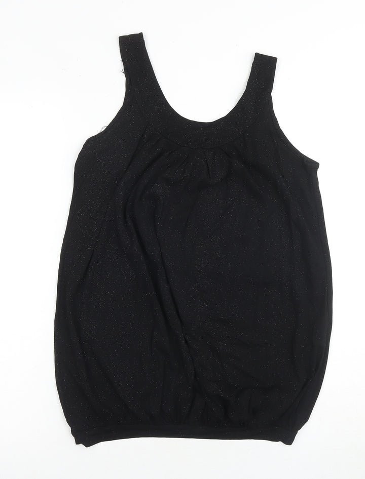 Amisu Women's Black Sleeveless Viscose Tank Top S