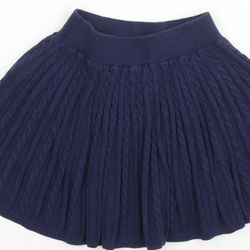 Polo Ralph Lauren Girls Blue Pleated Knit Skirt 5-6 Years