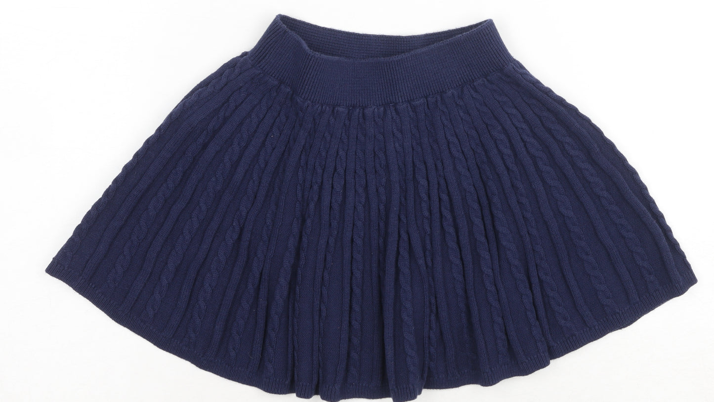 Polo Ralph Lauren Girls Blue Pleated Knit Skirt 5-6 Years