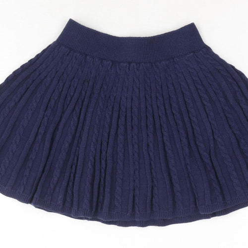 Polo Ralph Lauren Girls Blue Pleated Knit Skirt 5-6 Years