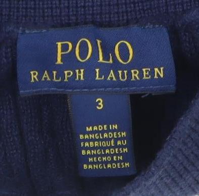 Polo Ralph Lauren Girls Blue Pleated Knit Skirt 5-6 Years