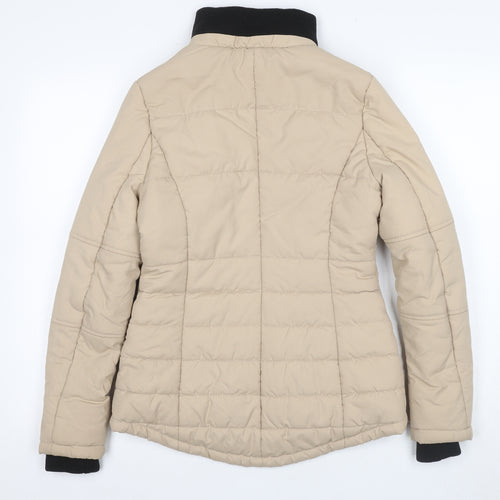 River Island Women's Beige Puffer Jacket Size 8