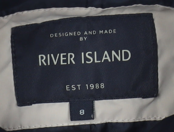 River Island Women's Beige Puffer Jacket Size 8