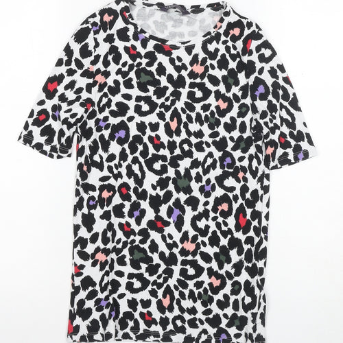Marks and Spencer Girls Animal Print T-Shirt, Multicoloured, Size 8