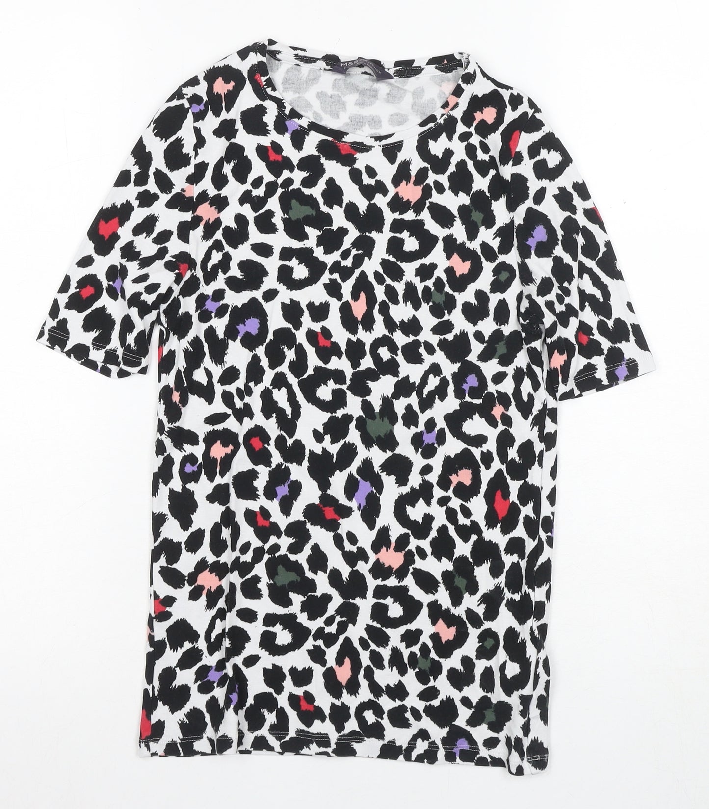 Marks and Spencer Girls Animal Print T-Shirt, Multicoloured, Size 8
