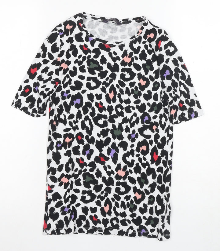 Marks and Spencer Girls Animal Print T-Shirt, Multicoloured, Size 8
