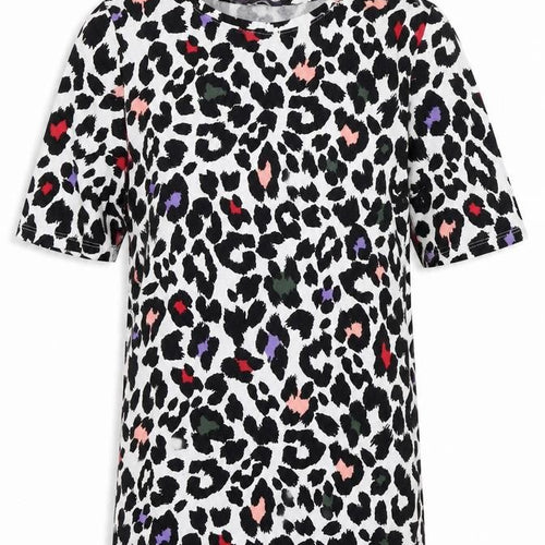 Marks and Spencer Girls Animal Print T-Shirt, Multicoloured, Size 8