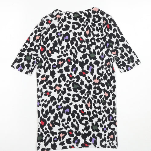 Marks and Spencer Girls Animal Print T-Shirt, Multicoloured, Size 8