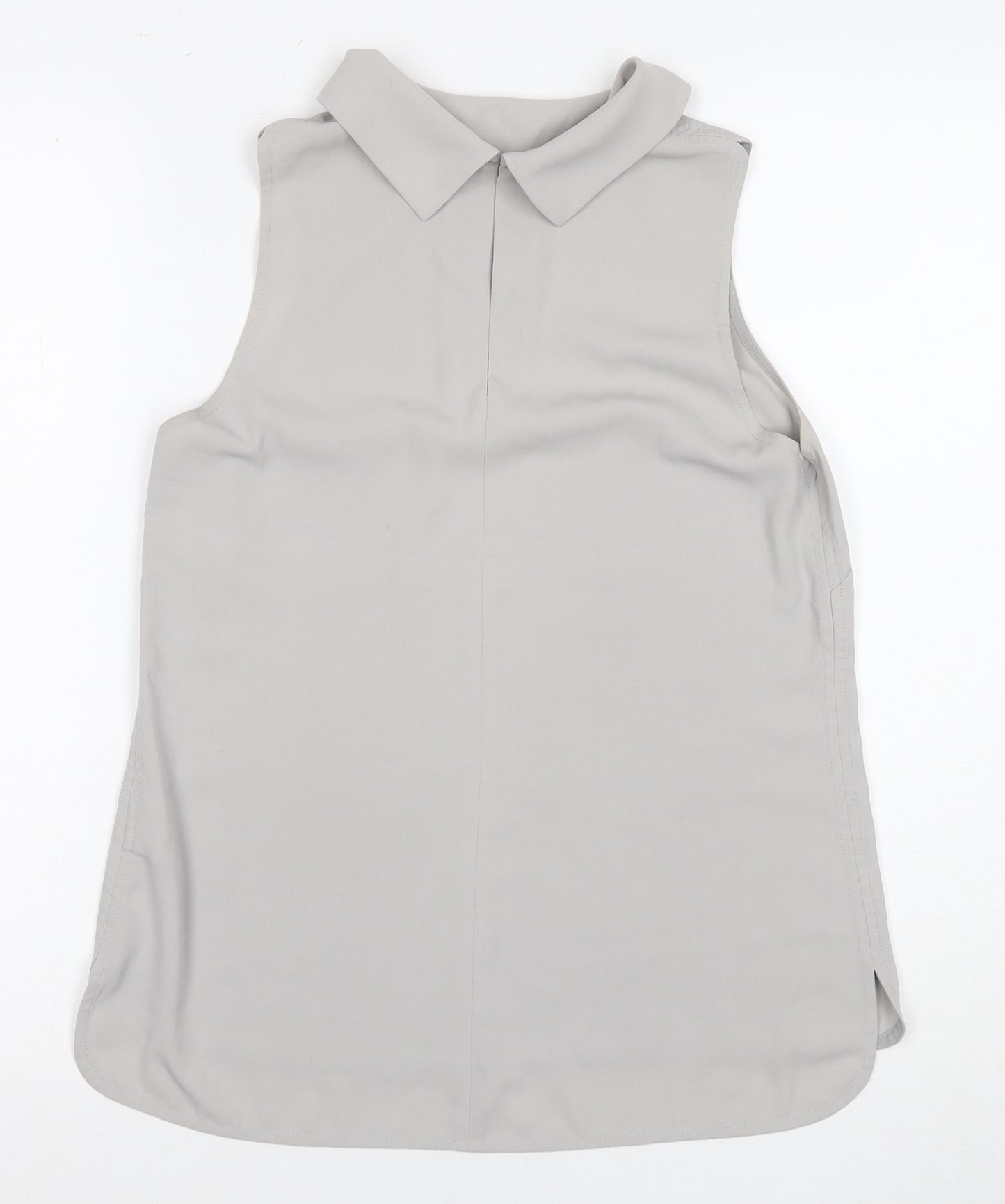 Coast Women Silver Cowl Neck Sleeveless Top Size 8