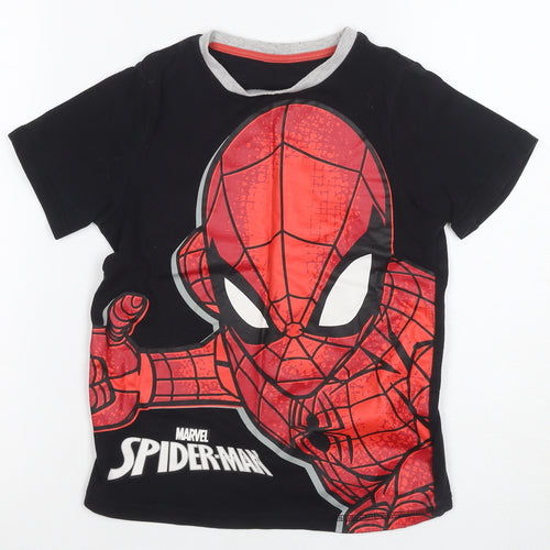 George Boys Black Spider-Man T-Shirt 8-9 Years - Marvel Comics