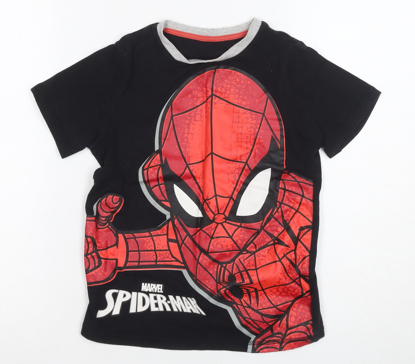 George Boys Black Spider-Man T-Shirt 8-9 Years - Marvel Comics