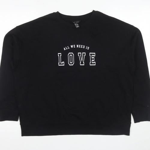New Look Women's Black Pullover Sweatshirt M