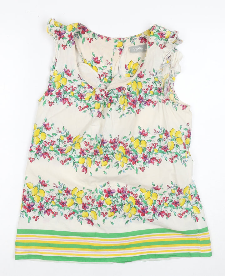 Wallis Women's Multicoloured Floral Blouse Size 10