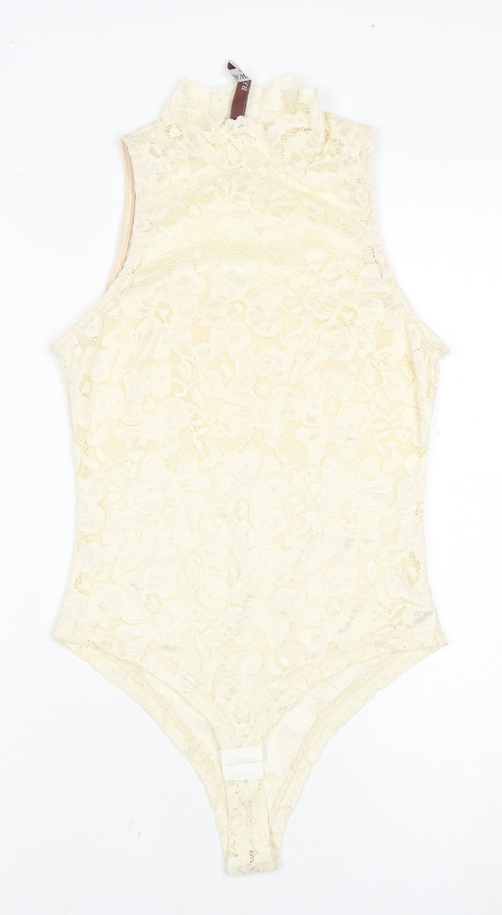 BY SWAN Ivory Lace Bodysuit Women’s S Party