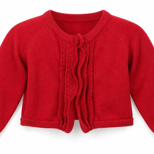 Jasper Conran Red Cardigan 0-3 Months Unisex Cotton Jumper