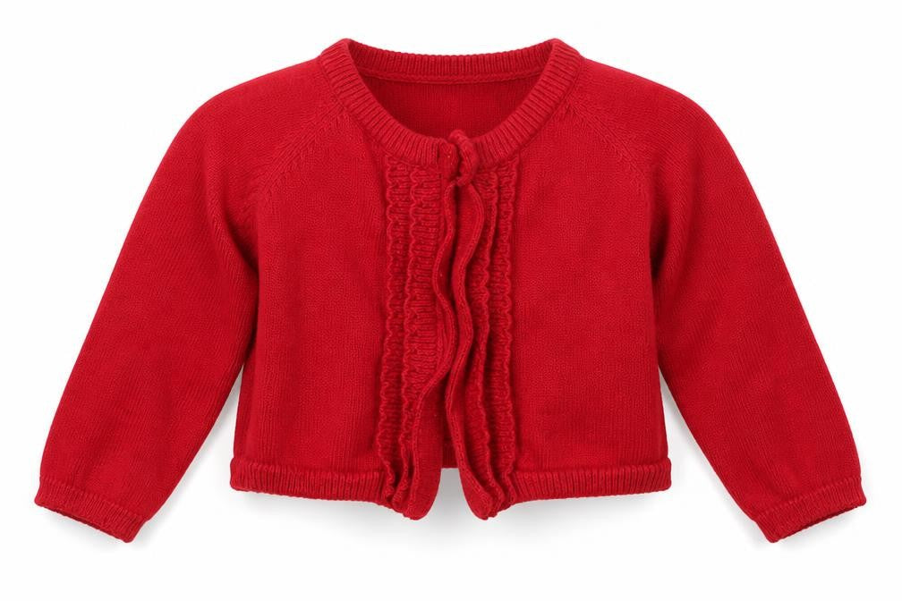 Jasper Conran Red Cardigan 0-3 Months Unisex Cotton Jumper