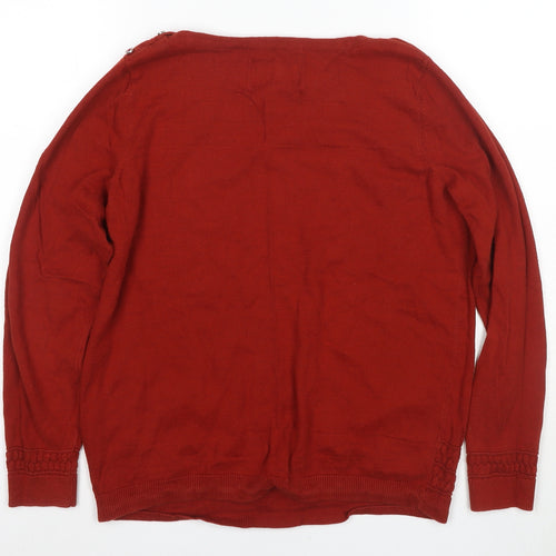 Maine New England Women's Red Pullover Jumper Size 12