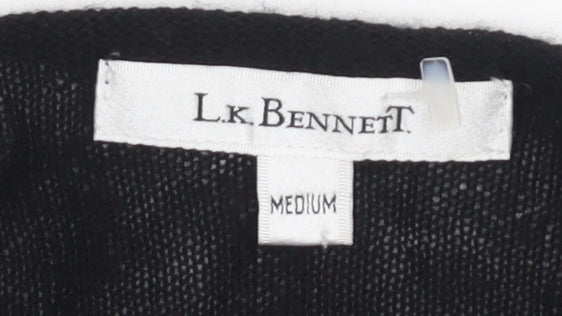 L.K. Bennett Women's Black Wool Cardigan Medium