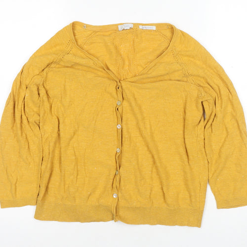 Fat Face Women's Yellow Cardigan Size 12