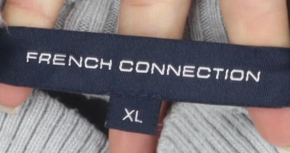 French Connection Women's Grey XL High Neck Jumper