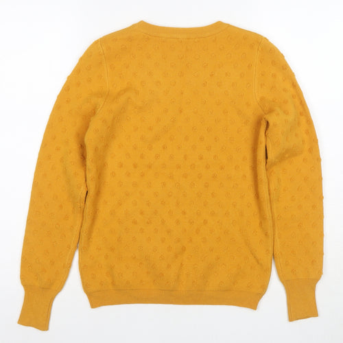 Oasis Women Yellow XS Knit Jumper Crew Neck Classic